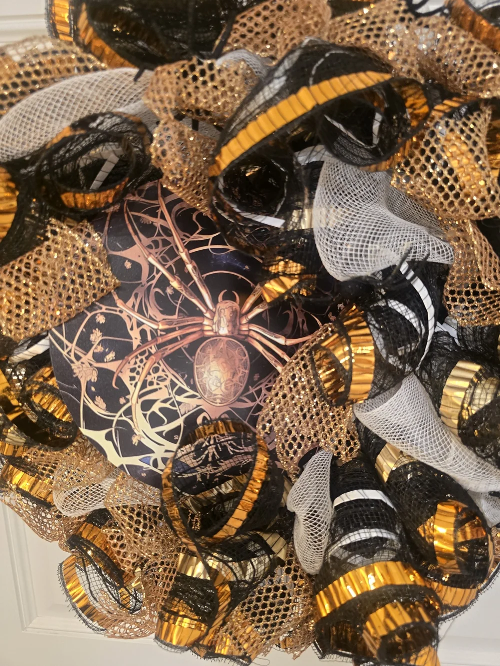 Small Spider Halloween Wreath Handnade